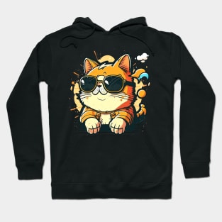 Cute Cat wearing sunglasses Hoodie